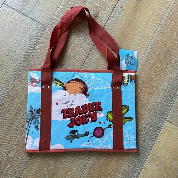 NWT Trader Joe’s Stand-Up Collapsible Grocery Tote Bag - Picture 2 of 4